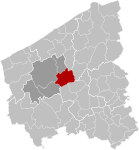 Kortemark West-Flanders Belgium Map